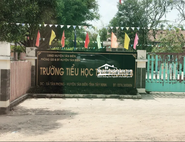 Đất Tây Ninh gần trường học Tân Phong, Tân Biên, sổ hồng riêng